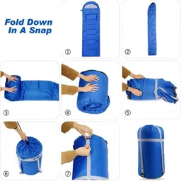 nawbeda Outdoors Blue Large Sleeping Bag for Travel & Camping Sleeping Bag, 20 to 25 C Sleeping Bag image 2