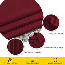 mistiva 213 cm (7 ft) Door Polyester Room Darkening Curtain (Pack Of 2) image 2