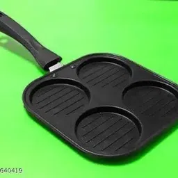 Appealing Non-Stick Mini Uttapam Pan / Pancake Pan , Multi Snack Maker 4 in 1 Tawa 19 cm diameter-image-54