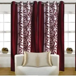 styletex 213 cm (7 ft) Polyester Semi Transparent Door Curtain (Pack Of 4)-picture-11