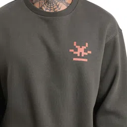wrogn Men Full Sleeve Solid Sweatshirt image 5