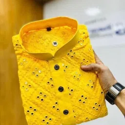 lazzly Men Embroidered Pure Cotton Straight Kurta image 1