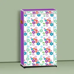 ryuga 5 Shelf Foldable Collapsible Wardrobe Storage Organizer Almirah Cloth Rack PP Collapsible Wardrobe image 4