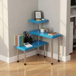 2mech Utensil Kitchen Rack 3-Tier Adjustable Kitchen Corner Rack | Multipurpose Shelf Stand for Spice Jars Plastic, Steel image 2