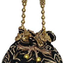 tanvir designer shop Women Black Potli image 4