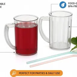 believe (Pack of 2) Handle Glass Set Glass Set Water/Juice Glass image 3