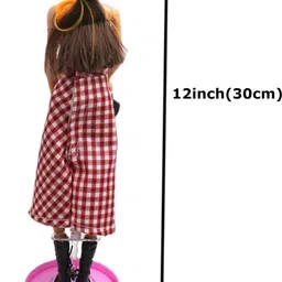 neoinsta shopping Big Size 30cm PVC Doll toy for girls holding Purse Movable Hands Leg Red,White image 5