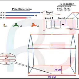 kalpatru enterprise Kids Play House Tent for 3 TO 12 Year Old Girls and Boys image 4