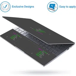 Anweshas Premium Vinyl HD Printed Easy to Install Full Panel Laptop Skin/Sticker/Decal for all Size Laptops upto 15.6 inch No Residue, Bubble Free - Code Repeat Self Adhesive Vinyl Laptop Skin Compatible for 15.6 inch image 2