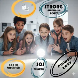 apexbeam Long Beam Rechargeable Flashlight with Extended Battery Life for Outdoors 10 hrs Torch Emergency Light image 5