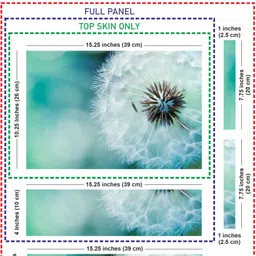 Anweshas Full Body Laptop Skin Sticker - Greenish Dandelion Wallpaper Self Adhesive Vinyl Laptop Decal 15.6 image 4