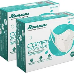 comfit 3D 4 Layers Face Mask with 2 Melt-Blown Filter & Softest Ear Loops (1) Elevation Training Mask-picture-11