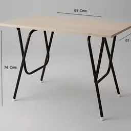 euroqon Fold Space Saver Foldable Engineered Wood Study Table image 4