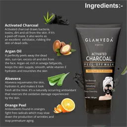 glamveda Activated Charcoal Peel Off Mask Enriched With Argan Oil and Aloe Vera image 3