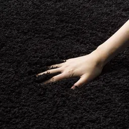 shag weaving Black Polyester Carpet image 3