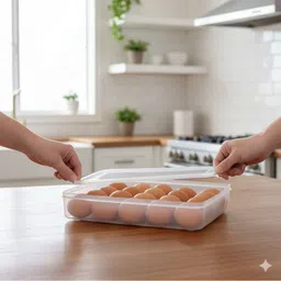 maxtid 24 Grid Egg Storage Box/Stackable Plastic Egg Containers for Fridge Kitchen Storage Box-picture-13