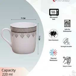 clay craft Pack of 6 Ceramic Asin Tea cup – Elegant & Easy to Clean image 3