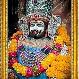 dekorvia Khatu Shyam Ji Photo Frame Divine Wall & Temple Decor | Golden Floral Background Digital Reprint 12 inch x 9 inch Painting-picture-15