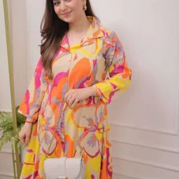 charvi creation Women Viscose Rayon Kurta Pant Set image 5