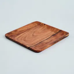 psr enterprises Square Serve Platte Use for Salads, Noodles, Snacks, Drinks Brown Wood Ashtray image 1