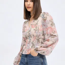 harpa Casual Regular Sleeves Printed Women Multicolor Top image 3