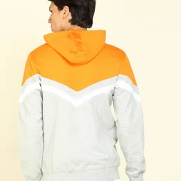 park avenue Men Full Sleeve Color Block Hooded Sweatshirt image 4