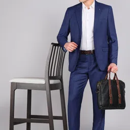 raymond Men 2PC SB 2BTN NTCH LPL MULTI PKT-CNT FIT Checkered Suit image 2