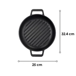 Victoria Cast Iron Square Grill Pan with Double Loop Handles, Made in Colombia, 10 Inches image 2