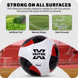 vector x Goal Practice & Training Strong Glossy Upper Football - Size: 5 image 5