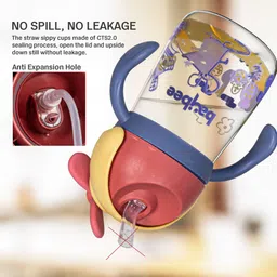 baybee Sippy Cups for Baby 330 ml Anti Spill Sipper Bottle with 360° Weighted Straw image 2