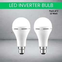 guggu 12W Emergency Inverter LED Bulb & Rechargeable Emergency Led Bulb For HomeUU259 4 hrs Bulb Emergency Light image 1
