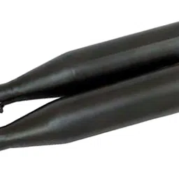 wordz Dual / Double Free Flow Black Front Chrome Exhaust silencer Royal Enfield Classic 350 Full Exhaust System image 3