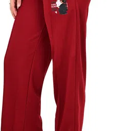 Women Solid Maroon Track Pants-image-15