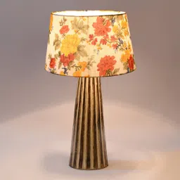 Marsden Multicolour Fabric Shade Night Lamp With Wood Base By BrightDaisy image 4