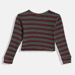 Here&Now X Game Begins Girls Striped Cotton Top image 2