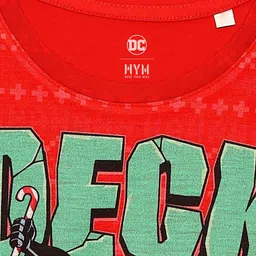 DC by Wear Your Mind Boys Red & Green Cotton Printed T-shirt image 3