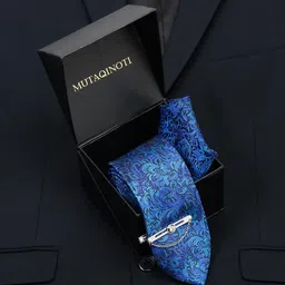 MUTAQINOTI Men Silk Necktie Accessory Gift Set-picture-35