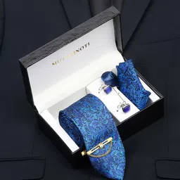 MUTAQINOTI Men Silk Necktie Accessory Gift Set-picture-42