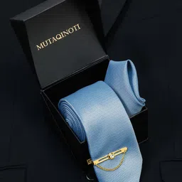 MUTAQINOTI Men Printed Silk Formal Necktie Accessory Gift Set-picture-33