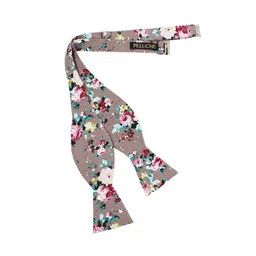 PELUCHE Men Printed Cotton Open Bow Tie & Pocket Square image 5