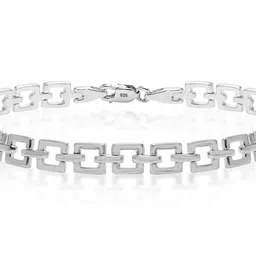LeCalla Men Sterling Silver Plated Link Bracelet image 3