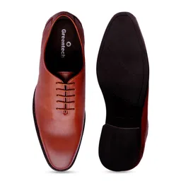 Greentech Men Leather Formal Oxfords image 3