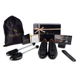 LOUIS STITCH Men Textured Genuine Leather Formal Oxfords image 2