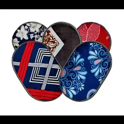 Supreme Home Collective Blue & White 5 Pcs Printed Anti-Skid Doormats-image-24