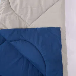 Black gold Navy Blue Checked Mild Winter 233 GSM Single Bed Comforter image 4