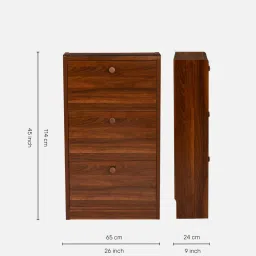 durian Fernando Shoe Cabinet In Brown Finish image 2