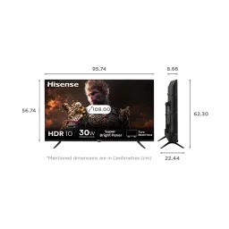 Hisense E43N 108 cm (43 inch) Full HD LED Smart Google TV with Dolby Audio (2024 model) image 2