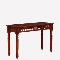 mudramark from pepperfry Mayur Sheesham Wood Console Table In Honey Oak Finish image 4
