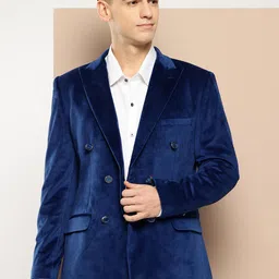 invictus Men Solid Double Breasted Party Blazer image 1