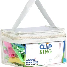 clip king CHUTKI Rust Free Cloth Peg Clothes Clip Cloth Drying Pins with PVC Pouch) Plastic Cloth Clips-picture-17